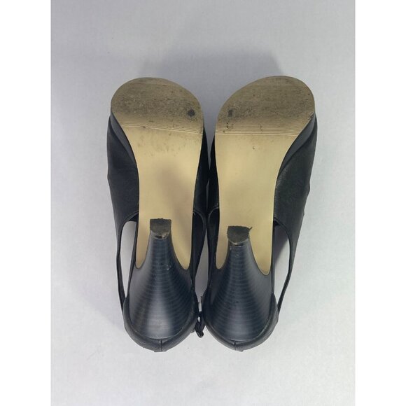 Madden Girl Shoes Women's 8.5 black kobiee ruffle cone heel belt buckle - Picture 7 of 16